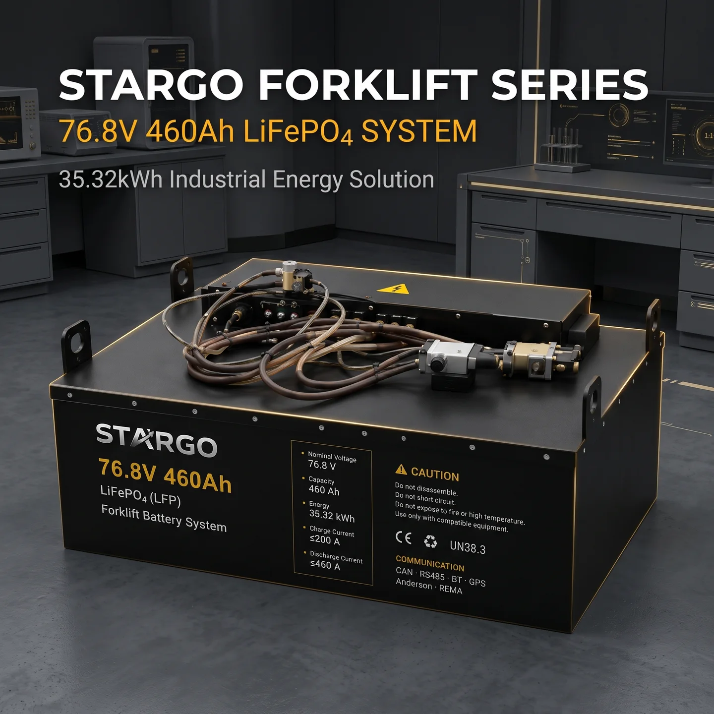 STARGO Forklift 76.8V 460Ah — LiFePO₄ Forklift Traction Lithium Battery