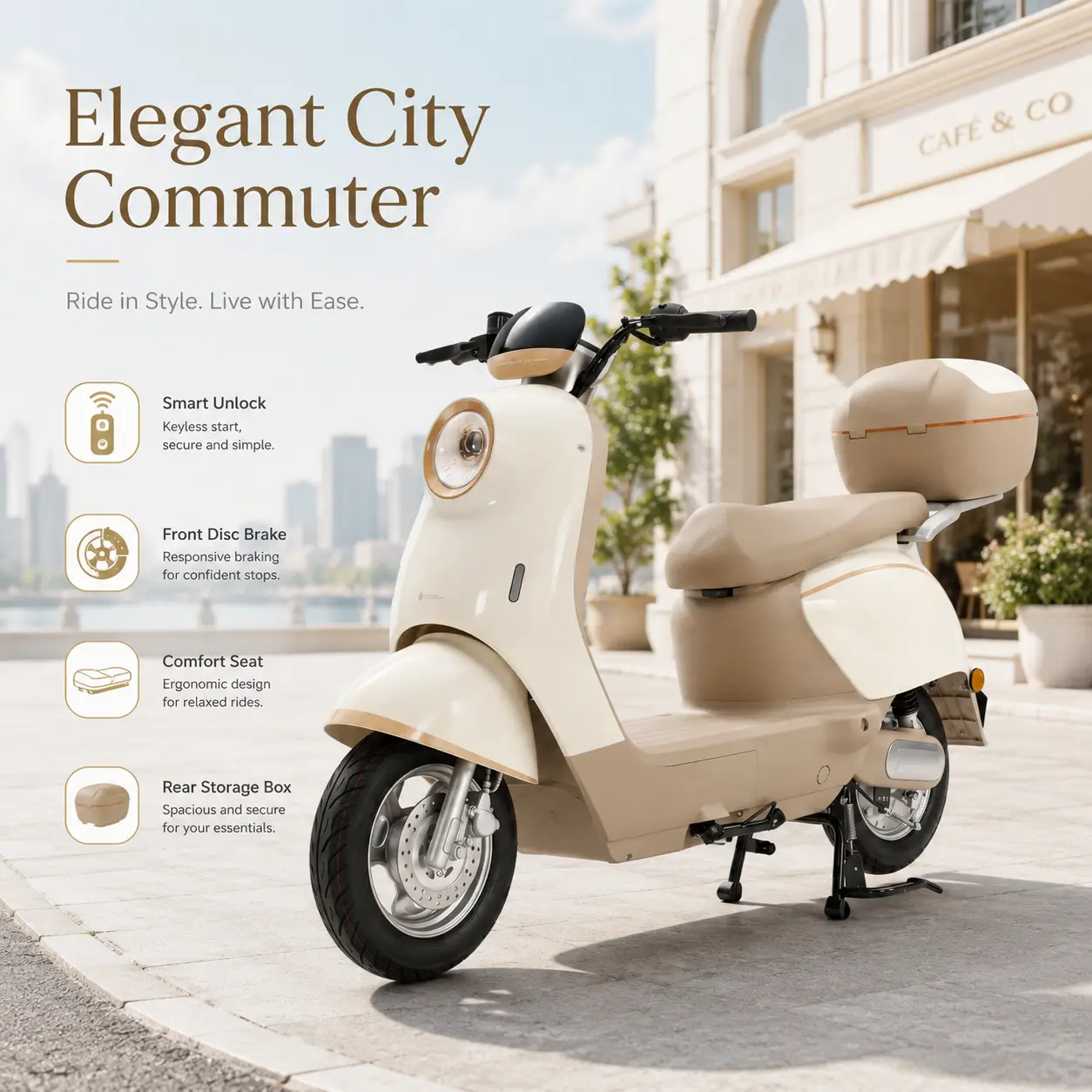 STARGO Macaron Retro Scooter