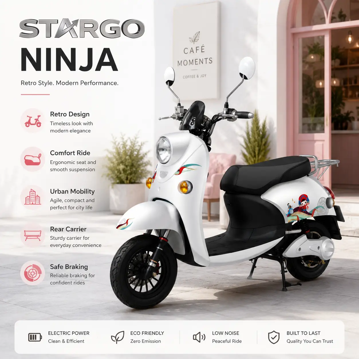 STARGO MOONCHASE Retro Scooter